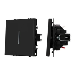 Фото #1 товара Механизм выключателя одноклавишный проходной LED SWT-NOBE-MKP1-SFPL-L-BK (230V, 10A) (Arlight, -)