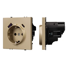 Фото #1 товара Механизм розетки с USB зарядкой SCT-NOBE-MUAC-SFPL-GD (230V, 16A) (Arlight, -)