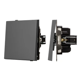 Фото #1 товара Механизм выключателя одноклавишный непроходной SWT-TENDO-MK01-SFPL-GR (230V, 10A) (Arlight, -)