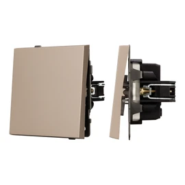 Фото #1 товара Механизм выключателя одноклавишный непроходной SWT-TENDO-MK01-PL-GD (230V, 10A) (Arlight, -)