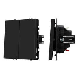 Фото #1 товара Механизм выключателя двухклавишный непроходной SWT-NOBE-MK02-SFPL-BK (230V, 10A) (Arlight, -)