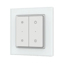 Фото #1 товара INTELLIGENT ARLIGHT Кнопочная панель SMART-RF-801-22-MULTI белая, квадрат. (3V, стекло, 2.4G) (IARL, IP20 Пластик, 5 лет)