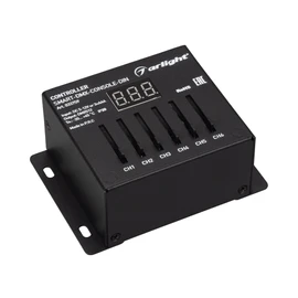 Фото #1 товара Контроллер SMART-DMX-CONSOLE-DIN (5-12V, 6CH, XLR3) (Arlight, IP20 Металл, 5 лет)