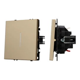 Фото #1 товара Механизм выключателя одноклавишный проходной LED SWT-NOBE-MKP1-SFPL-L-GD (230V, 10A) (Arlight, -)