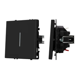 Фото #1 товара Механизм выключателя одноклавишный непроходной LED SWT-NOBE-MK01-SFPL-L-BK (230V, 10A) (Arlight, -)