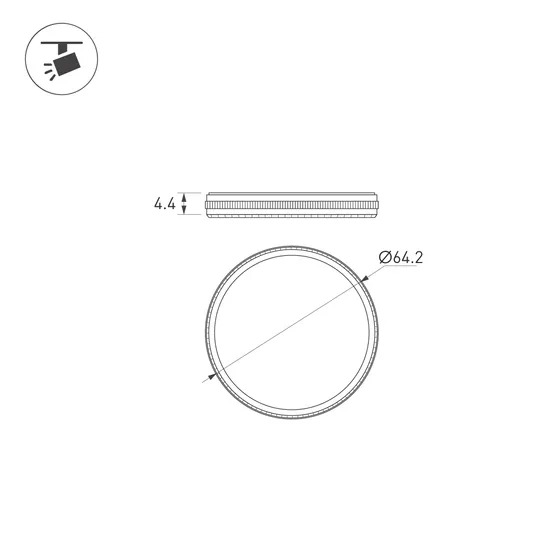 Фото #3 товара Фильтр LGD-ARTIFACT-UV-LENS-R62 (WH) (Arlight, Металл)