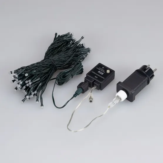 Фото #4 товара Светодиодная гирлянда Нить Смарт ARD-MOOD-CLASSIC-9750-BLACK-66LED RGB (230V, 5.8W, Tuya Wi-Fi) (Ardecoled, IP65)
