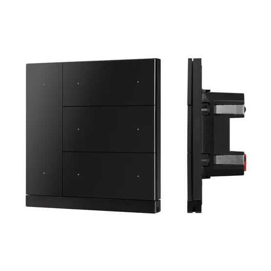Фото #2 товара INTELLIGENT ARLIGHT Механизм панели KNX-304-22-IN Black (Bus) (IARL, IP20 Пластик, 2 года)