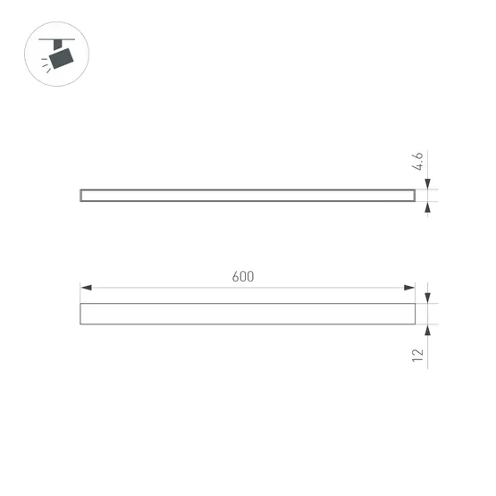 Фото #4 товара Светильник MAG-MICROCOSM-STRIP-L600-10W Warm3000 (BK, 100 deg, 24V) (Arlight, IP20 Металл, 3 года)