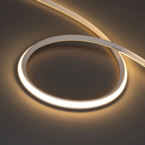 Фото #1 товара Светодиодная лента герметичная MOONLIGHT-3D-T-X544-10x10mm 24V Warm3000 (8 W/m, IP67, 5m, wire x1) (Arlight, Вывод боковой, 5 лет)