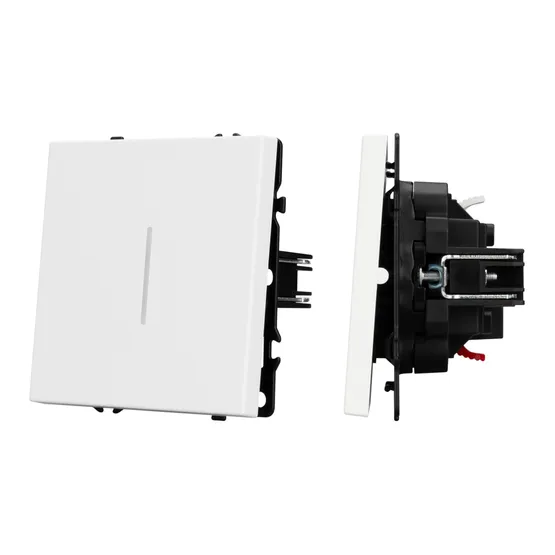 Фото #1 товара Механизм выключателя одноклавишный проходной LED SWT-NOBE-MKP1-SFPL-L-WH (230V, 10A) (Arlight, -)