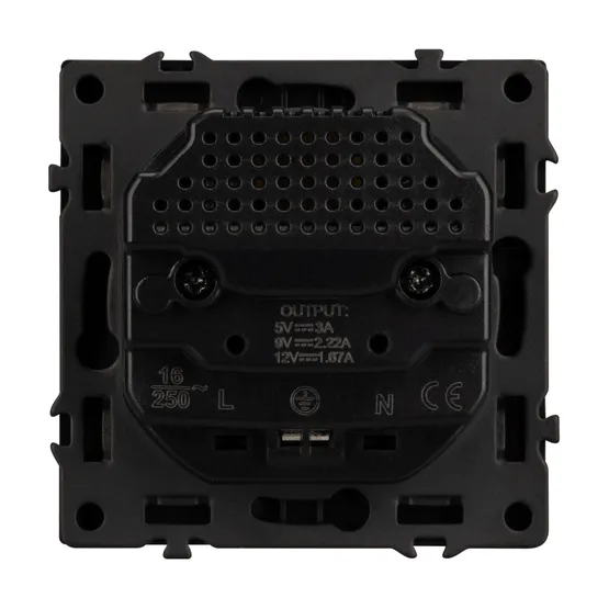 Фото #3 товара Механизм розетки с USB зарядкой SCT-NOBE-MUAC-SFPL-BK (230V, 16A) (Arlight, -)