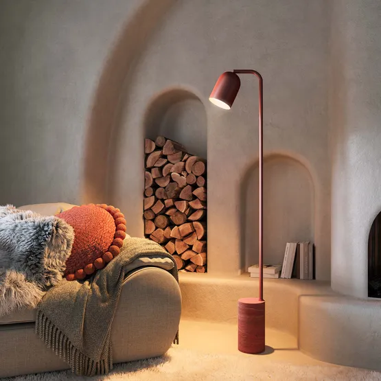 Фото #2 товара Светильник SP-MASON-FLOOR-R143-6W Warm3200-MIX (RD, 120 deg, 230V) (Arlight, IP20, Травертин, 5 лет)