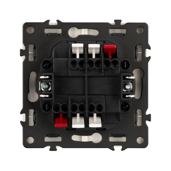 Фото #2 товара Механизм выключателя двухклавишный проходной LED SWT-NOBE-MKP2-SFPL-L-GD (230V, 10A) (Arlight, -)