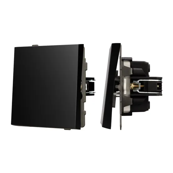 Фото #1 товара Механизм выключателя одноклавишный проходной SWT-TENDO-MKP1-PL-BK (230V, 10A) (Arlight, -)