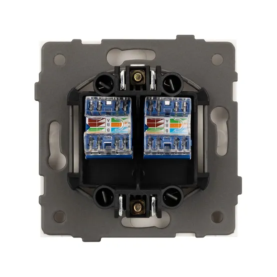 Фото #3 товара Механизм компьютерной розетки двойной SCT-TENDO-MPC2-PL-WH (RJ-45, CAT6) (Arlight, -)