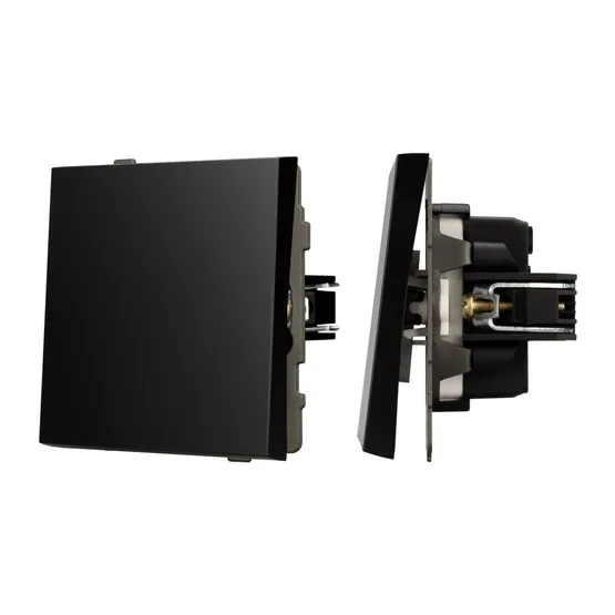 Фото #1 товара Механизм выключателя одноклавишный непроходной SWT-TENDO-MK01-PL-BK (230V, 10A) (Arlight, -)