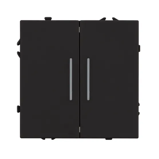 Фото #3 товара Механизм выключателя двухклавишный непроходной LED SWT-NOBE-MK02-SFPL-L-BK (230V, 10A) (Arlight, -)