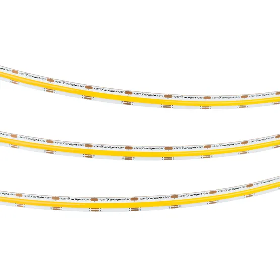 Фото #2 товара Светодиодная лента COB-X560-10mm 24V Warm2700 (5-15 W/m, IP20, 5m) (Arlight, -)