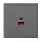 Минифото #3 товара ARL NOBE USB Розетка тип A+C софт-тач серый базальт SCT-MUAC-SFPL-FC-GR (65W, QC3) (Arlight, -)