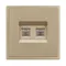 Минифото #3 товара Механизм сдвоенной компьютерной розетки SCT-NOBE-MPC2-SFPL-GD (RJ-45, CAT6) (Arlight, Золотой песок)